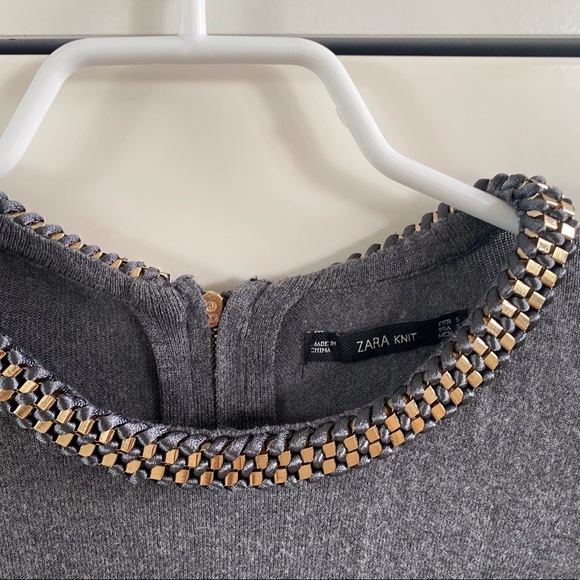 Grey Zara knit sweater size small - Picture 2 of 4